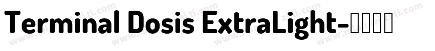 Terminal Dosis ExtraLight字体转换
